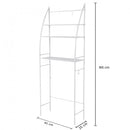 Scaffale Multifunzione per Bagno 165x25x47 cm Rack Mensole Salvaspazio-6