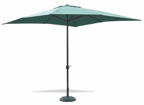 Parasol de jardin carré 3x3 m mât aluminium Ø48 mm Soriani Cuba Vert sconto