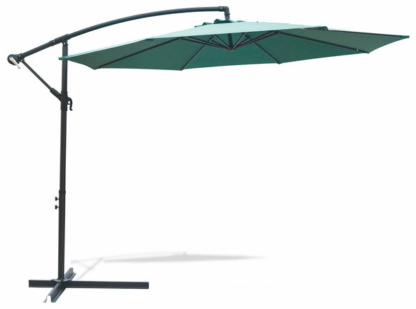 Parasol de jardin aluminium Ø3m déporté avec manivelle verte Soriani Lampara online