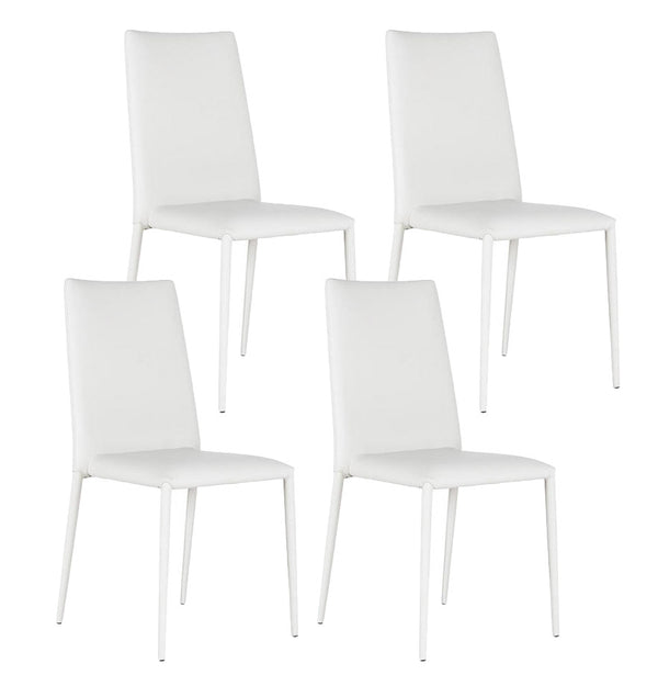 Lot de 4 chaises Cleo en simili cuir blanc 40x42xH96 cm acquista