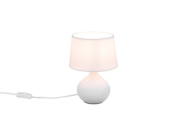 Lampe de table d'intérieur E14 en céramique blanche acquista