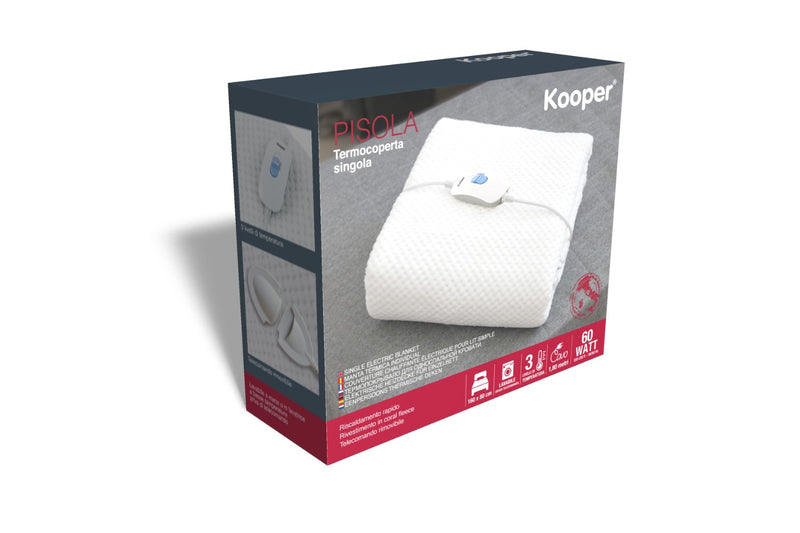 Coperta Termica Elettrica Singola 60W Kooper Pisola Alveare Bianca-9