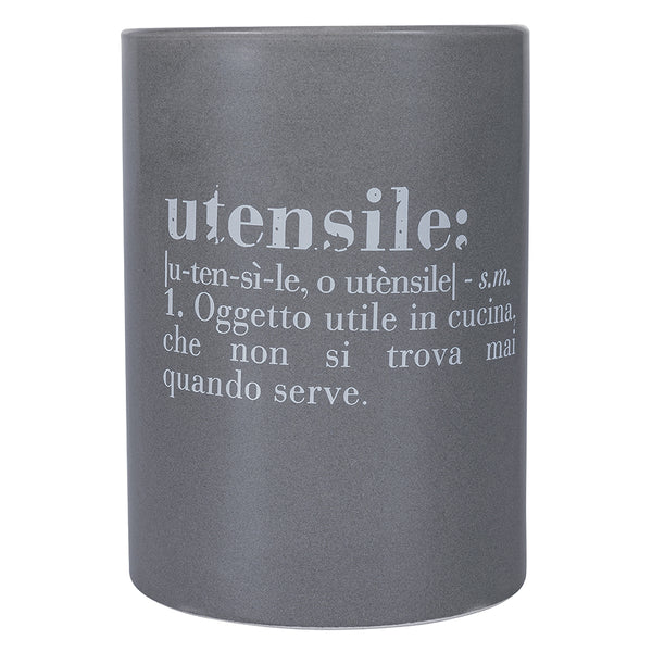 Porte-ustensiles de cuisine Ø10x14 cm en céramique VdE Tivoli 1996 Gris prezzo