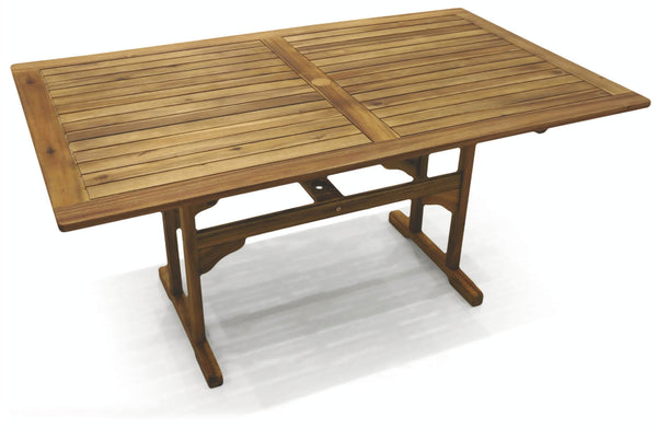 sconto Soriani Bali Table de Jardin Rectangulaire 150x90 cm en Bois d'Acacia