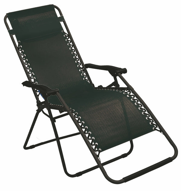 Chaise inclinable pliante Zero Gravity en fer et textilène Soriani Gran Relax Rio Black acquista