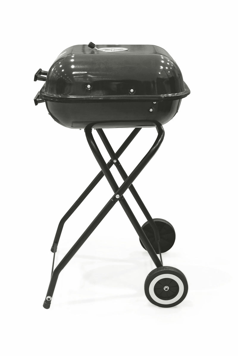 Barbecue a Carbone Carbonella Quadrato 46x46 cm Soriani Nero-3