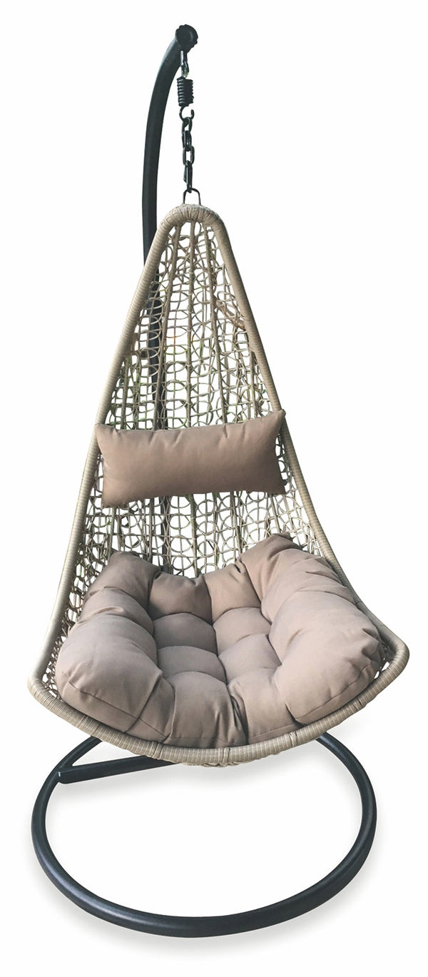 prezzo Soriani Garden Swing Hamac en Métal et Polyrotin Gris et Goutte Marron