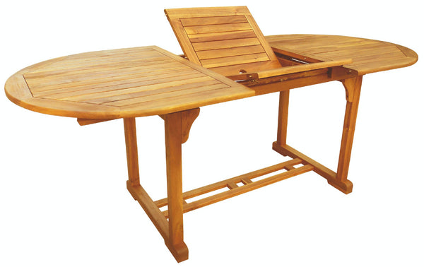 Table de Jardin Extensible Ovale 240x100 cm en Bois d'Acacia de Bali Soriani sconto