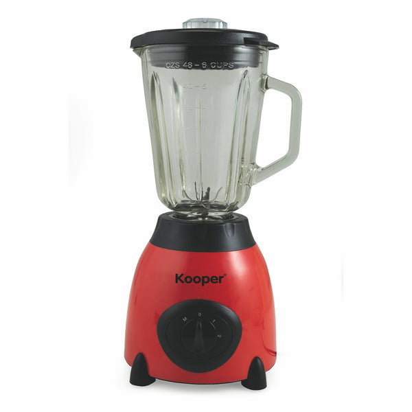 Blender Electrique 500W Verre 1,5 Litres 2 Vitesses Kooper Rouge sconto