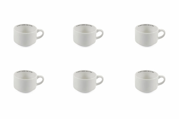 sconto Ensemble de 6 nouvelles tasses à café en porcelaine 90 ml VdE Tivoli 1996 Caffeomanzia