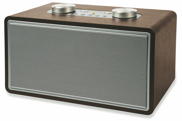 Enceinte sans fil 80W avec radio effet bois Kooper Rock Brown acquista