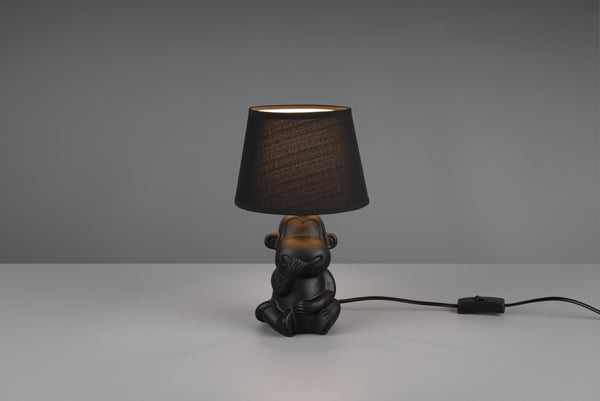 Lampe de table d'intérieur E14 en céramique noire mate online