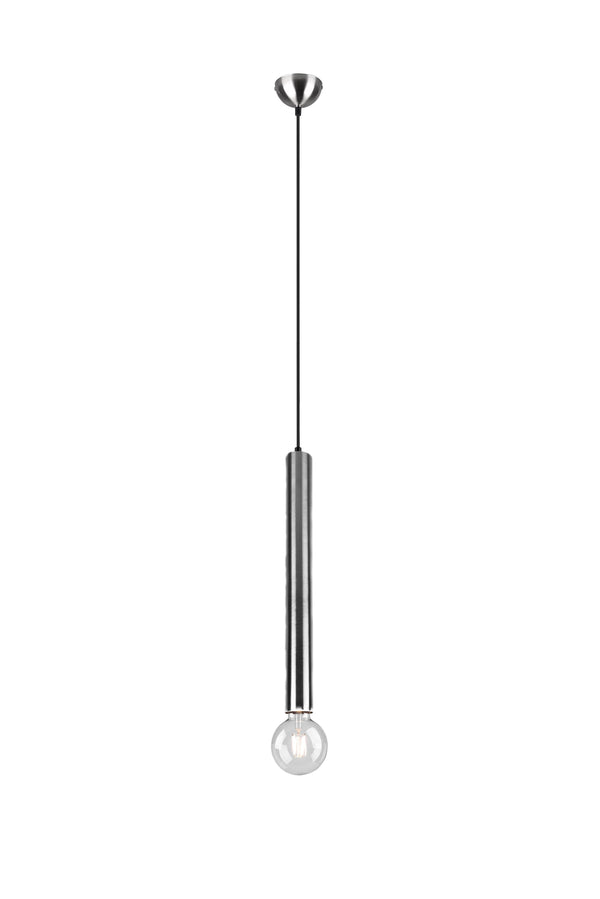 Lampe à suspension d'intérieur E27 en métal nickel mat sconto