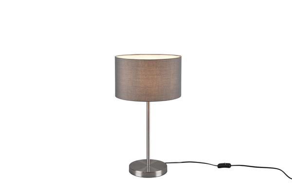 online Lampe de table d'intérieur E27 en métal nickel mat