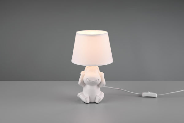 online Lampe de table d'intérieur E14 en céramique blanche mate