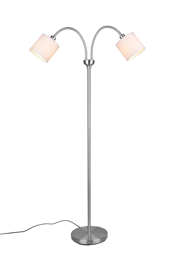 Lampadaire d'intérieur E14 en métal nickel mat sconto