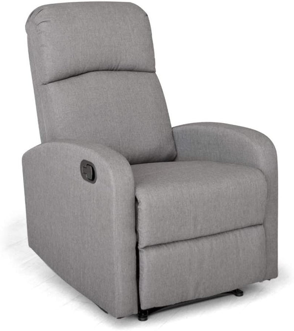 Fauteuil relax inclinable manuel 75x65x101 cm en tissu gris prezzo