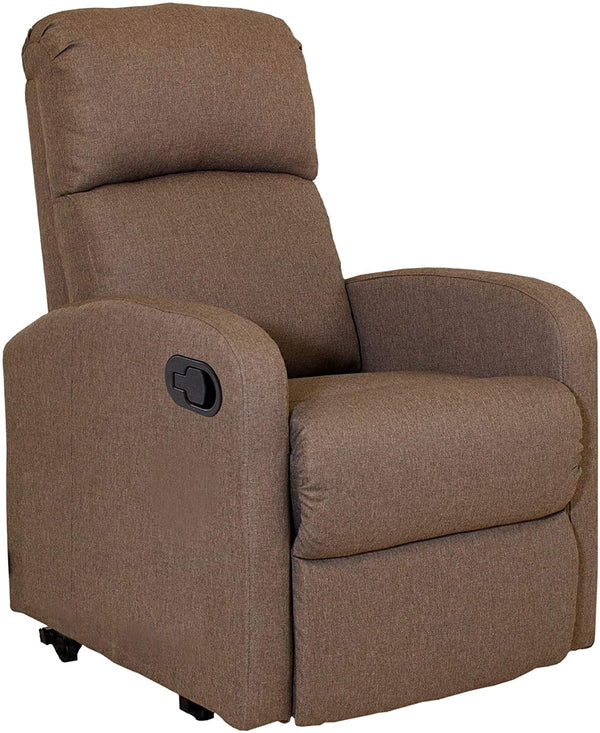 online Fauteuil relax inclinable manuel 75x65x101 cm en tissu marron