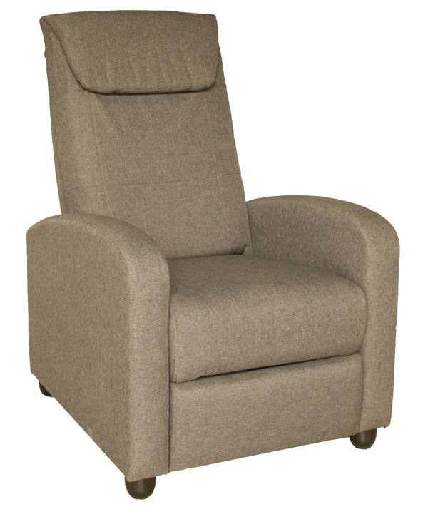 Fauteuil relax inclinable manuel 75x65x101 cm en tissu beige sconto