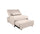 Fauteuil Convertible Simple 80x113x45 cm en Tissu Beige