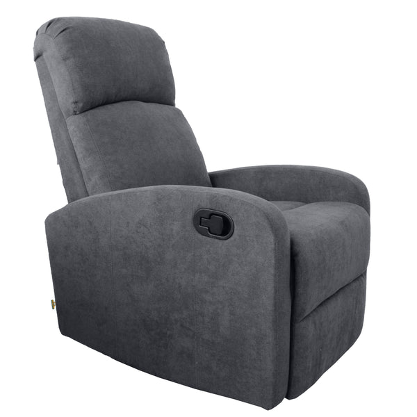 prezzo Fauteuil relax inclinable manuel 75x65x101 cm en tissu gris