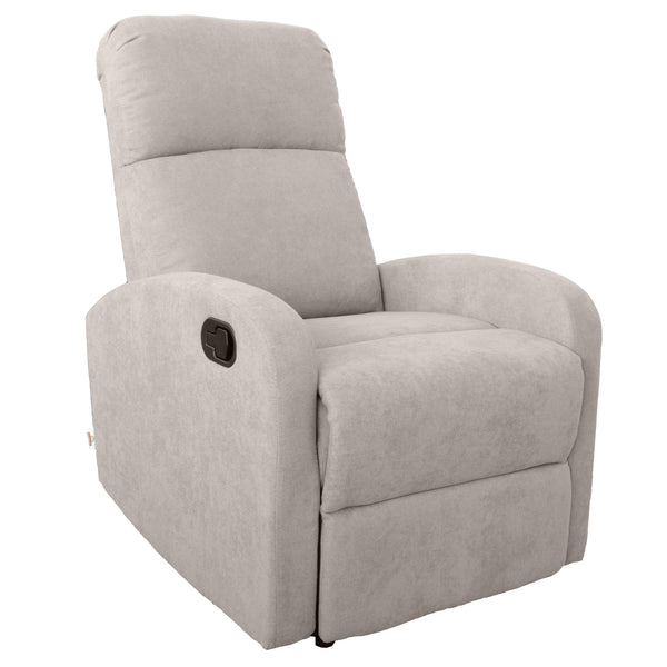 Fauteuil relax inclinable manuel 75x65x101 cm en tissu beige acquista