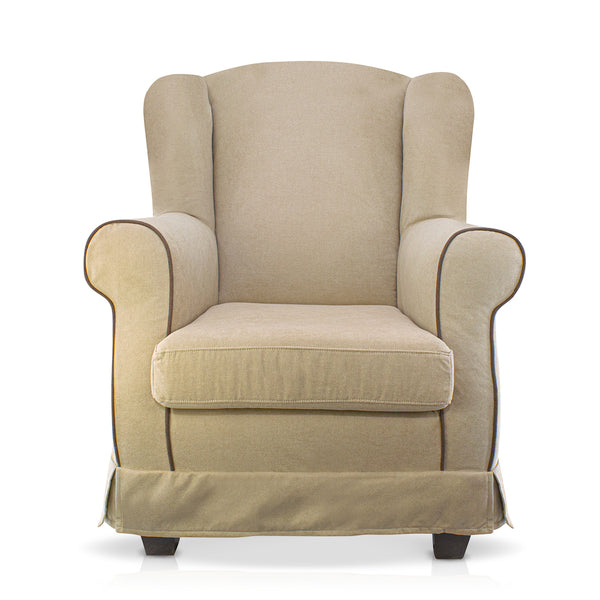 sconto Fauteuil de chambre 87x84x103 cm en tissu beige