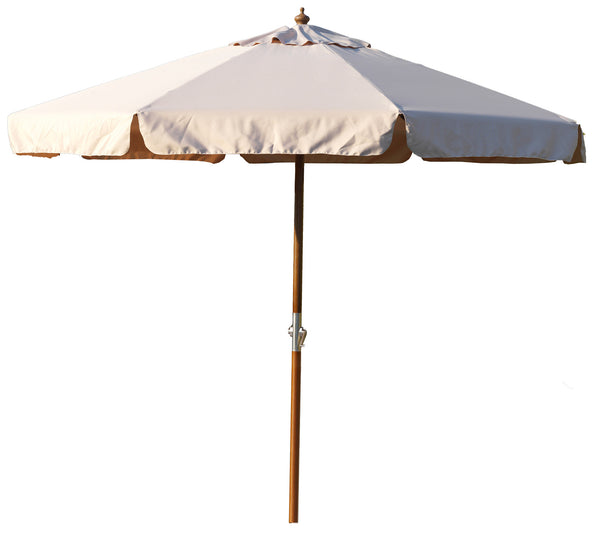 sconto Parasol Imperméable Ecru Structure Bois 300X300Cm pour Jardin pour Ameublement Extérieur 