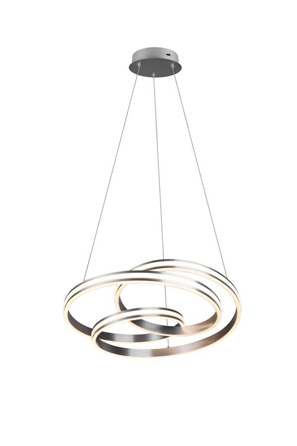 online Suspension LED d'intérieur en métal nickel mat