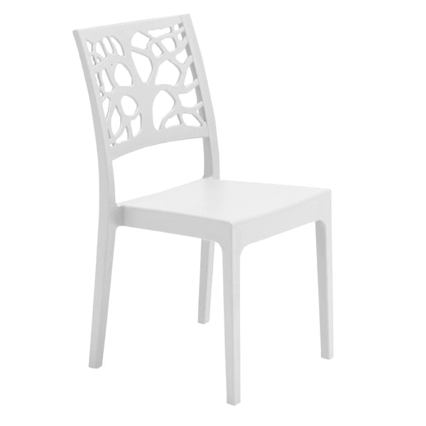 Chaise 52x46x86 cm pour Intérieur et Extérieur Blanc sconto