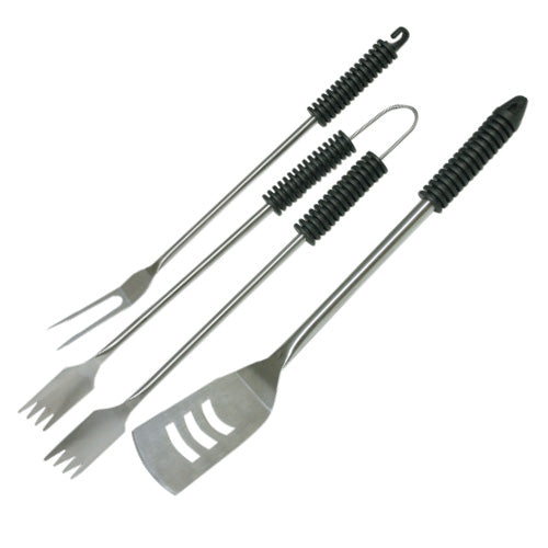 prezzo Lot de 3 Outils Accessoires Acier pour Barbecue Bbq avec Manche Résine 