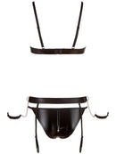 Cottelli - Completo intimo  bondage Nero M-7