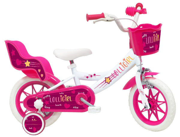 sconto Vélo Fille 12" 2 Freins Pneus EVA Lolly Girl Blanc/Rose