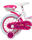 Bicicletta per Bambina 16" 2 Freni  Lolly Girl Bianca/Rosa-2