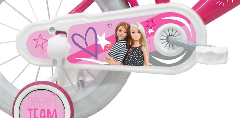 Bicicletta per Bambina 14" 2 Freni  Barbie Rosa-6