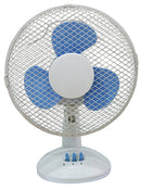 Ventilatore da Tavolo Ø23 cm 3 Velocità 30W Bauer Bianco-1