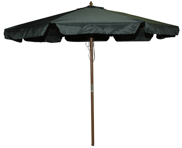 online Parasol de jardin Ø3 m Mât Ø48 mm en Bois et Polyester Vert