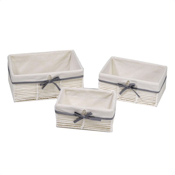 Lot de 3 tiroirs Paper Hilary blancs acquista