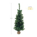 Mini Albero di Natale Artificiale H90 cm con Base Juta XMas Verde-4