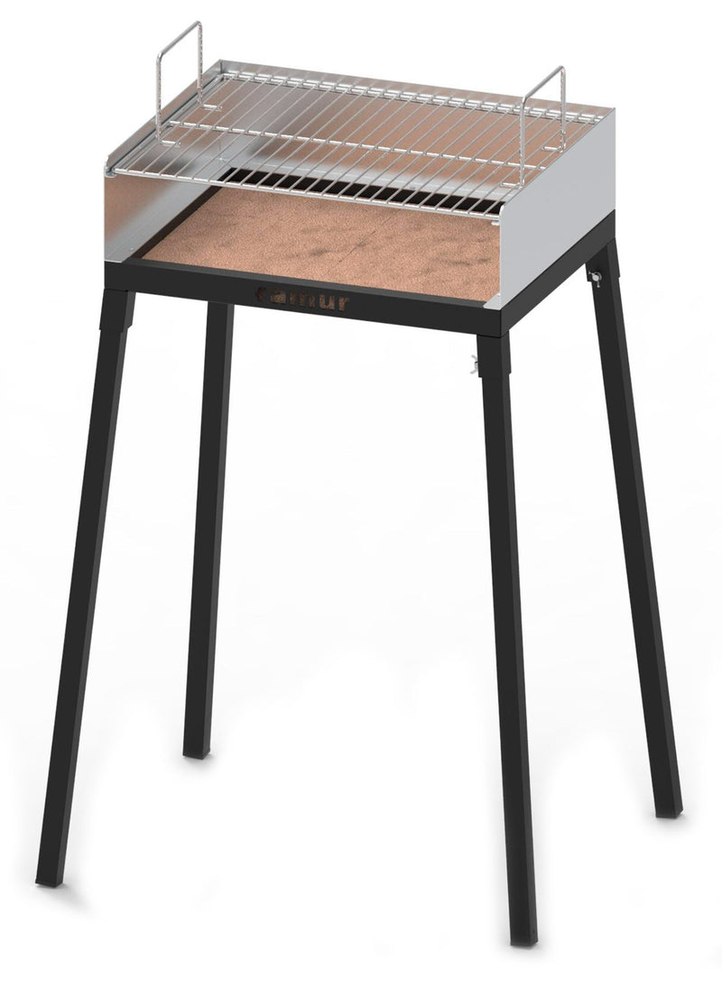 Barbecue a Carbone Carbonella con Griglia Cromata Famur BK 6 Camping-1