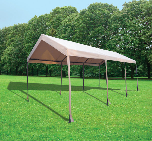 prezzo Tonnelle de jardin en acier peint 3x6 m Bauer Tunnel Ecru