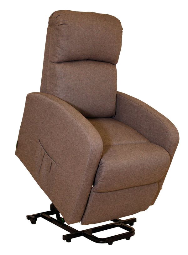 Fauteuil releveur électrique 1 moteur inclinable en tissu taupe prezzo