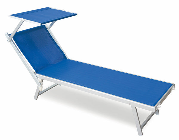 acquista Bain de Soleil de Jardin en Aluminium avec Toit Soriani Riccione Bleu