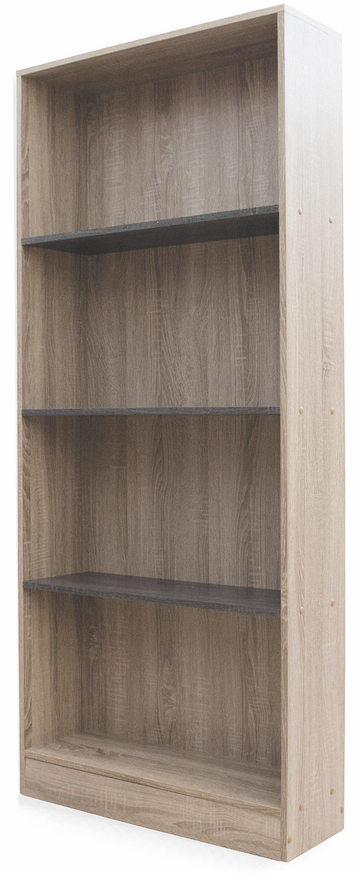 Libreria 4 Ripiani 73x24x170 cm in MDF Soriani Marrone Chiaro e Scuro-3