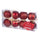 Set de 8 Boules de Noël Ø7 cm en Plastique Rouge