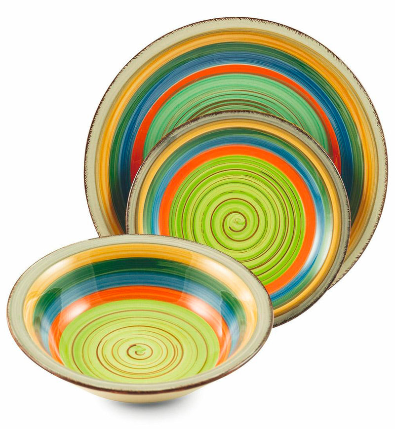 Servizio Piatti 9 Pezzi in Stoneware Soriani Mambo Multicolor-2