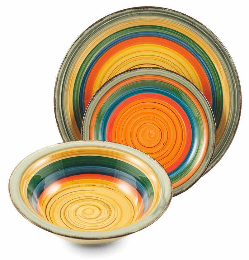 Servizio Piatti 9 Pezzi in Stoneware Soriani Mambo Multicolor-3