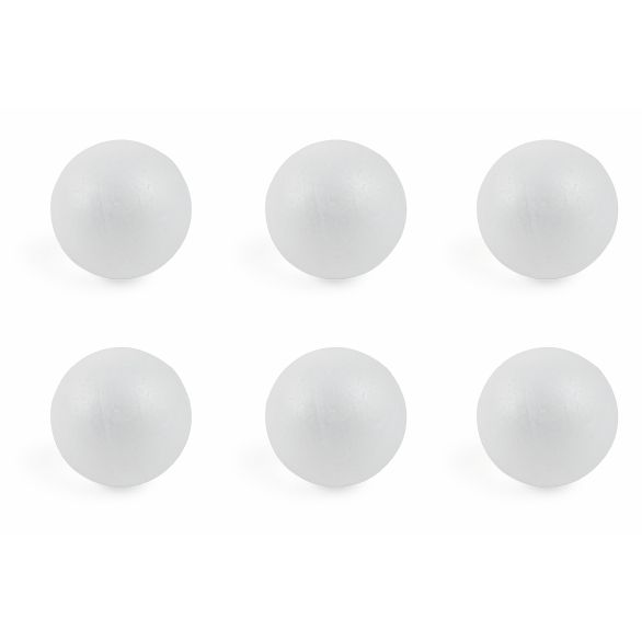 online Set de 6 Boules de Noël à décorer Ø5 cm en Polystyrène Blanc