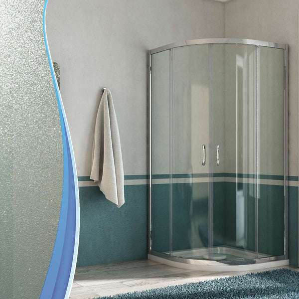 sconto Cabine de douche semi-circulaire 2 portes coulissantes en cristal H185 Fosterberg Vejle