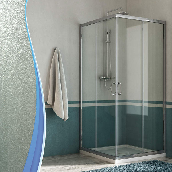 sconto Cabine de Douche d'Angle 2 Portes Coulissantes en Cristal Transparent 6mm H185 Fosterberg Vejle Différentes Tailles